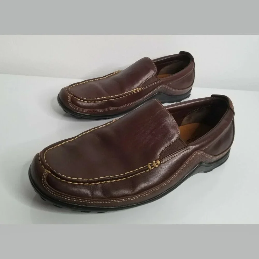 Cole Haan Mens Shoes Loafer 8 M Tucker Venetian Slip on Brown Leather C04059‎